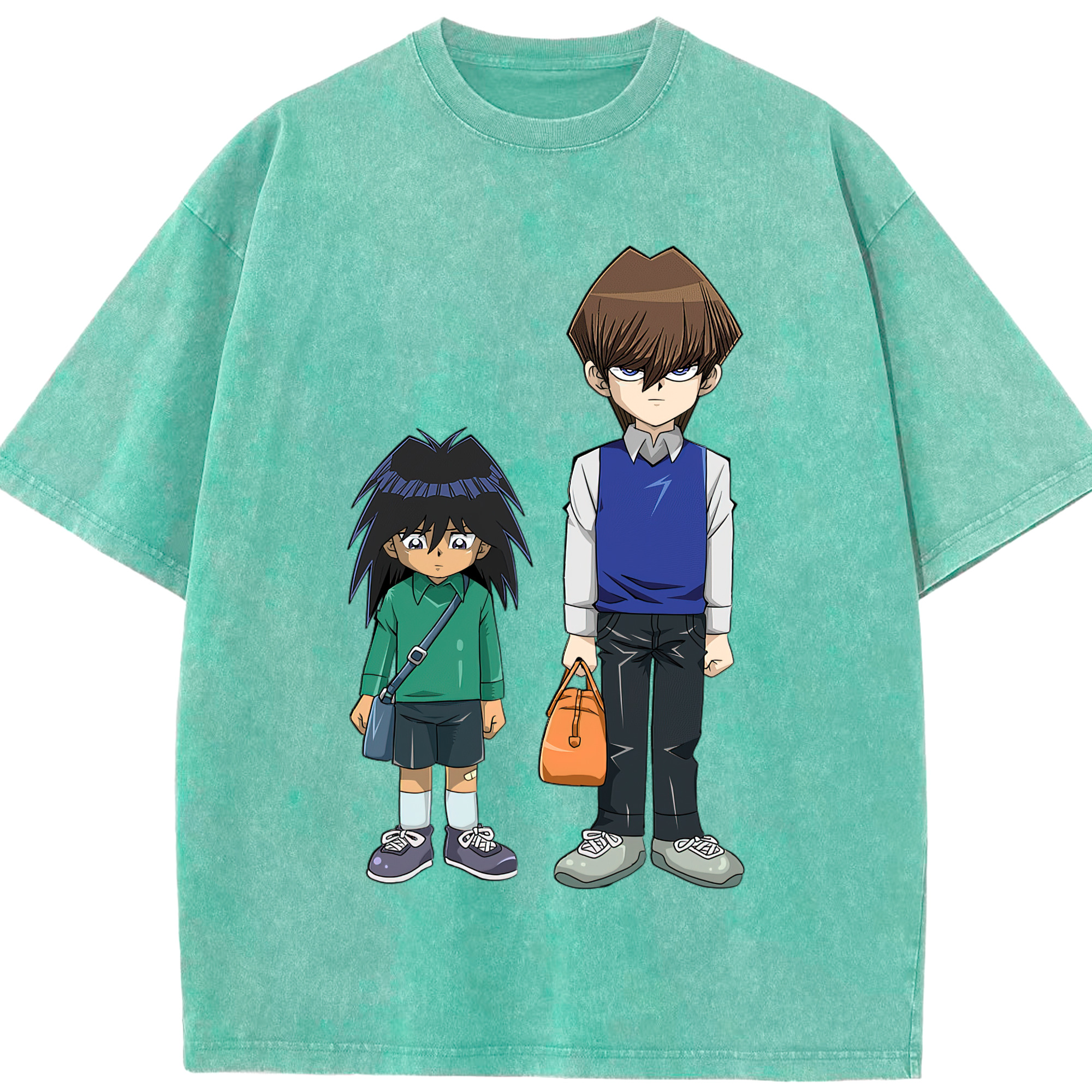 （画像用） 遊☆戯☆王 Yu-Gi-Oh! 綿100% ヴィンテージ風 半袖Tシャツ（フロントプリント）
